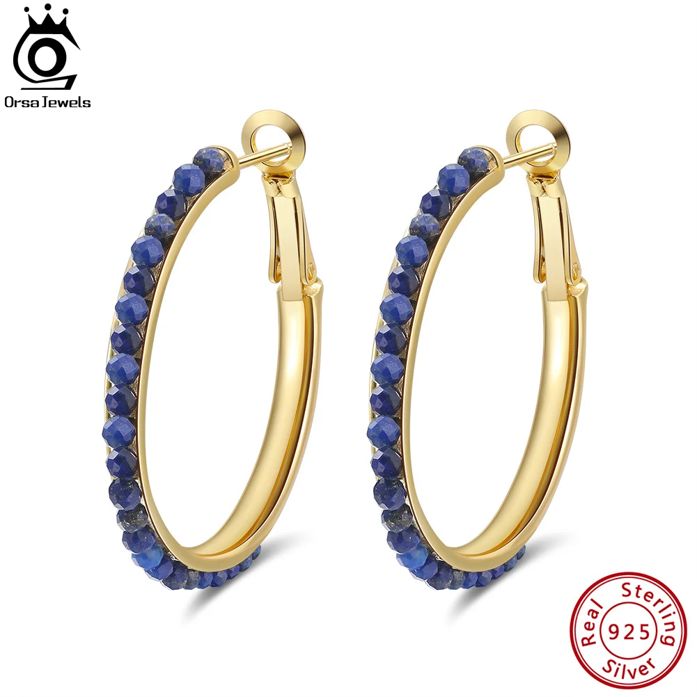 ORSA JEWELS женские серьги-кольца ручной работы из стерлингового серебра 925 пробы с