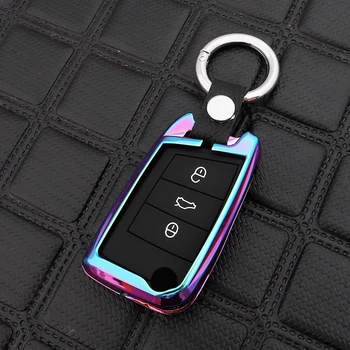 

Zinc alloy Car Key Remote Case Cover Holder Case For Volkswagen VW Golf 7 mk7 Seat Ibiza Leon FR 2 Altea Aztec For Skoda Octavia