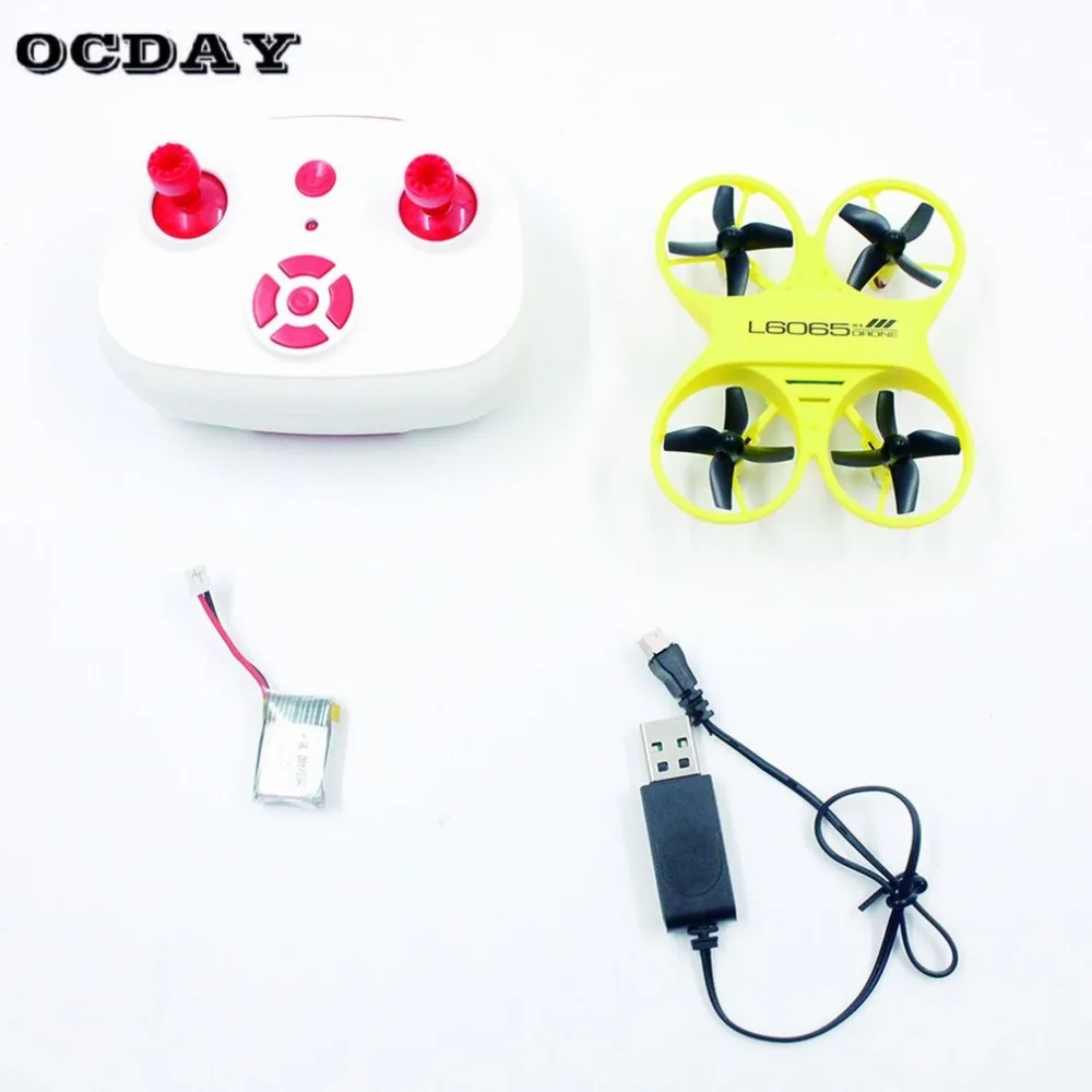 2019 L6065 Mini RC Quadcopter Infrared Controlled Drone 2.4GHz Aircraft with LED Light Birthday Gift for Children Toys