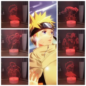 

Naruto Colorful LED Night Light for Kids Plug-in Bedside Lamp Kakashi Sasuke Bedroom USB Touch Lamp Student Lamp Lamp on Holiday