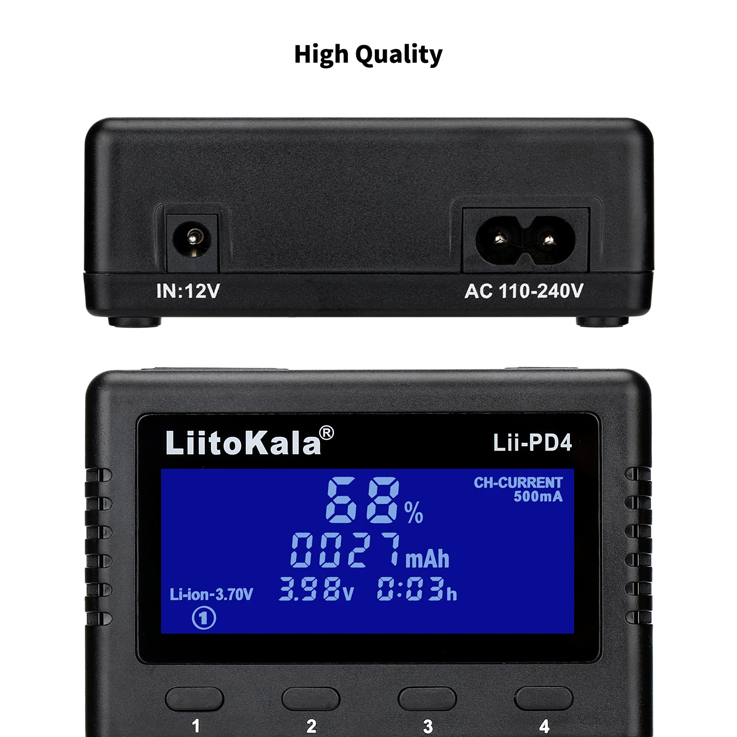 Bateria de Lítio Liitokala 18350 16340 18500 1.2v 3.2v 3.7v 3.8v aa Aaa Nimh 110-220v Carregador dc Lii-pd4 18650 - 26650 - Image 5