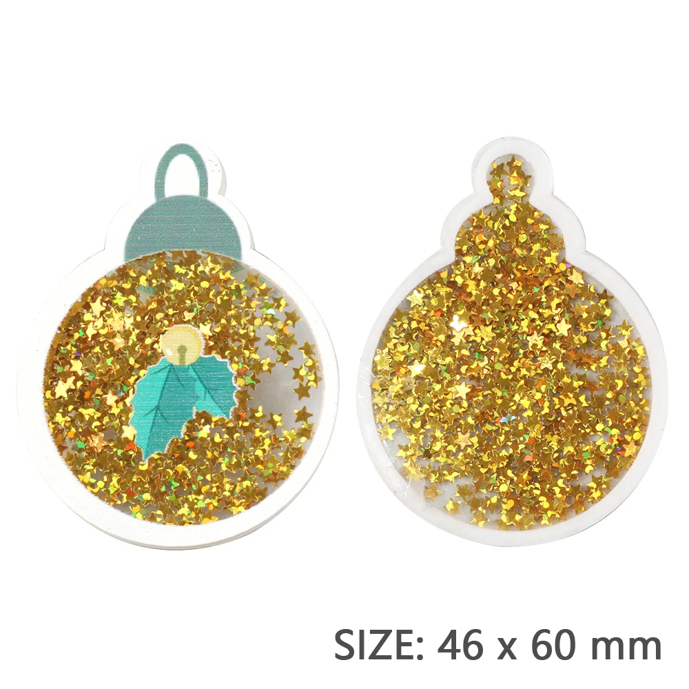 David accessories 25 шт./лот 46*60 мм Merry Christmas с принтом зыбучих песков с блестками акрил "сделай сам" с бантом Сумка Материал, украшение дома, 25Yc7677
