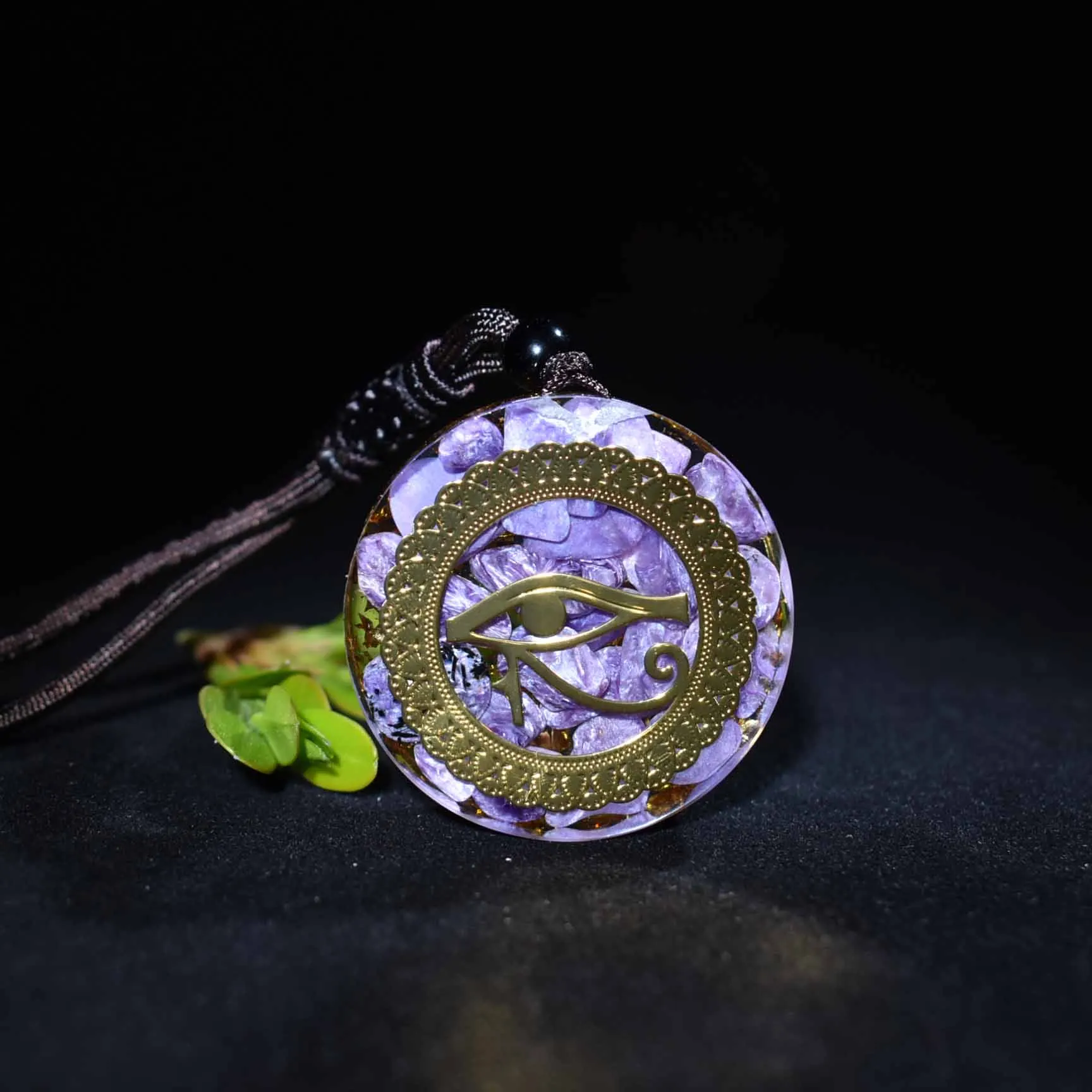 Подвеска Orgone energy crystal Charoite реквизит для медитации 24 золотых подвески