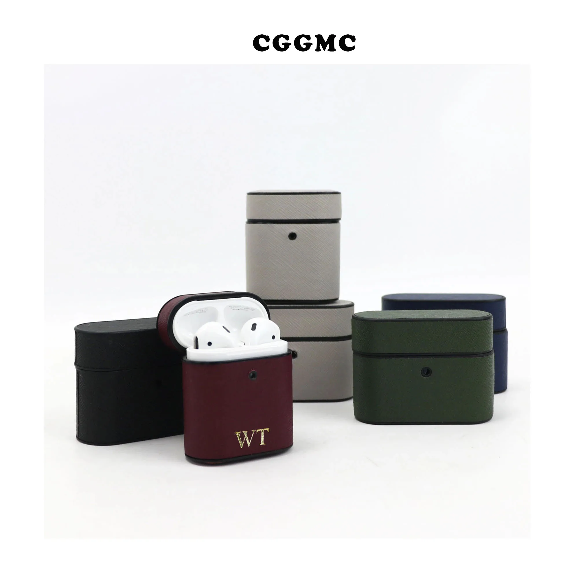 

Кожаный чехол с бесплатными инициалами для Apple AirPods Pro, чехол для беспроводных наушников с Bluetooth, чехол для AirPods 1, 2, зарядное устройство