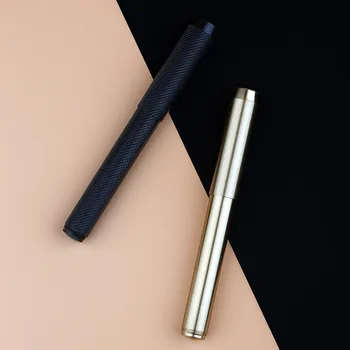 

Full Brass Fountain Pen Metal Ink Pen Iraurita EF/F/EF Calligraphy Bent Nib Writing Pen Gift set