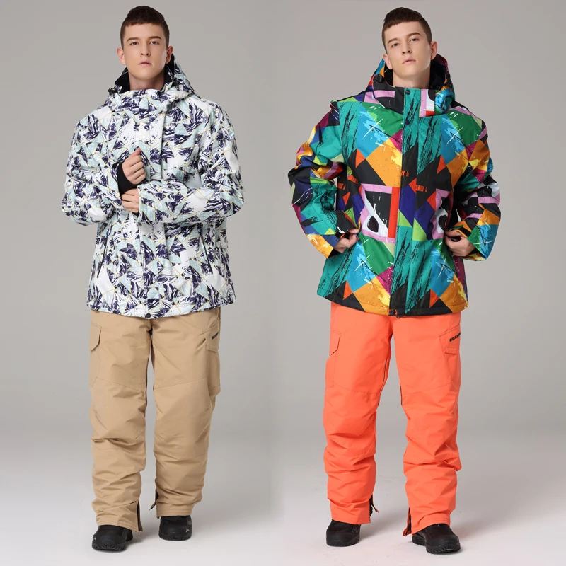 Mens Ski Jacket Pants Combo Jacket Trousers Skiing Mens Ski Jacket