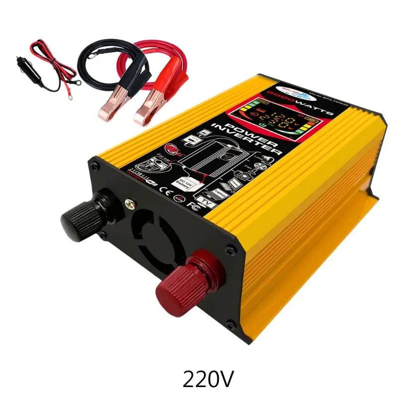 Автомобильный инвертор DC12V к переменному току 110 V/220 V 4000W инвертор с чистым синусом Напряжение трансформатор