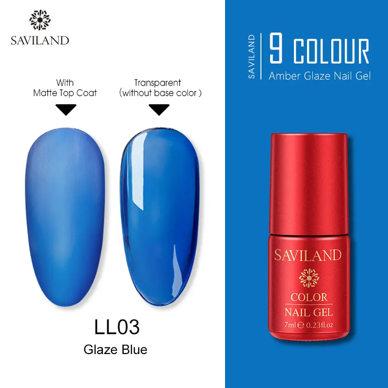 7ML LL03 SAVILAND Радужный Янтарный Гель-лак для ногтей, креативный художественный Гель-лак для ногтей, для дизайна ногтей, сделай сам, нужно верхнее Базовое покрытие, Гель-лак - Цвет: 7ML LL03