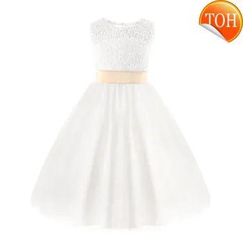 

2020 New Flower Girl Dresses White/Ivory Real Party Pageant Communion Dress Little Girls Kids/Children Dress for Wedding
