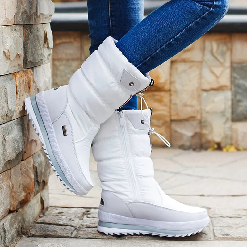 klauw Diagnostiseren markt Winter Laarzen Vrouwen Platform Laarzen Rubberen Anti Slip Waterdichte  Snowboots Voor Vrouwen Schoenen Dikke Pluche Warme Winter Schoenen  vrouwelijke|Driekwart Laarsjes| - AliExpress