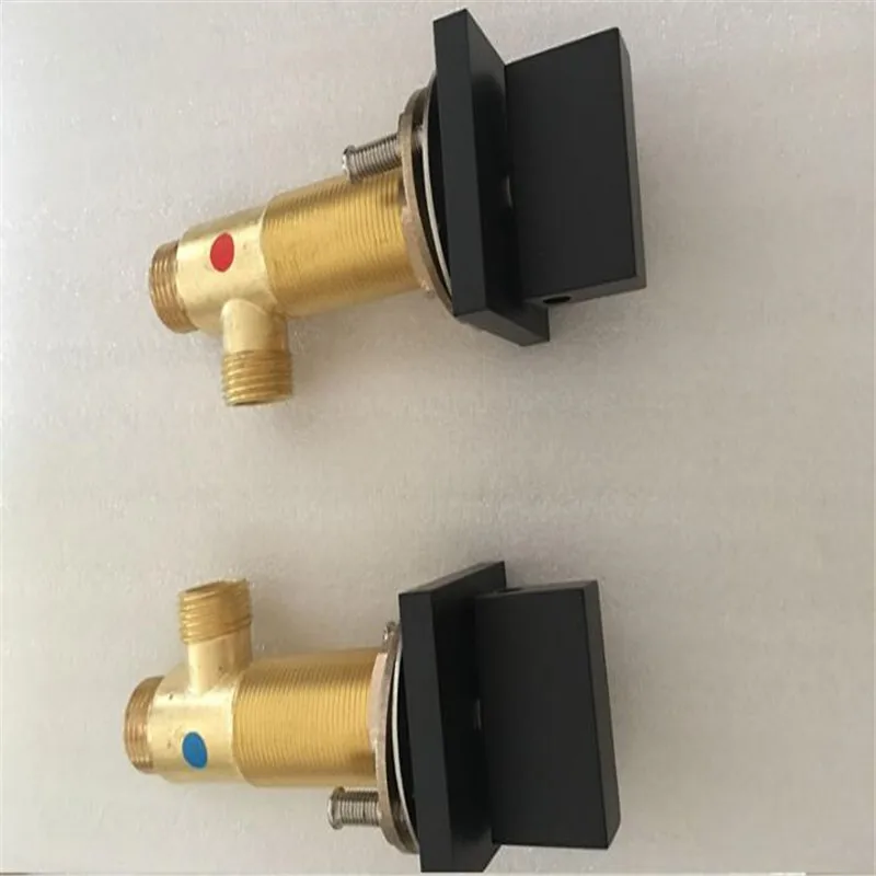 Water Tap Black Silver Wastafel Mengkraan Brass 3 Hole Faucet Grifo Pared