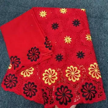 

red lace fabric swiss voile lace in switzerland tissu nigerian 2020 dubai fabric latest lace material for african women7yard