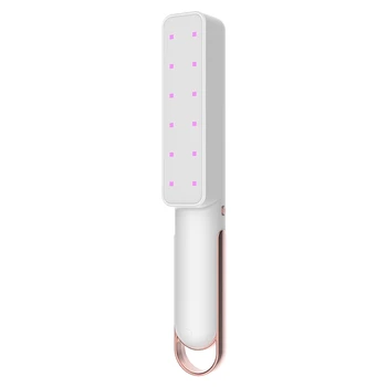 

UV Light Sanitizers Wand, Portable Light Disinfector Lamp Chargable for Hotel Travel Car Kills of Germs es,White