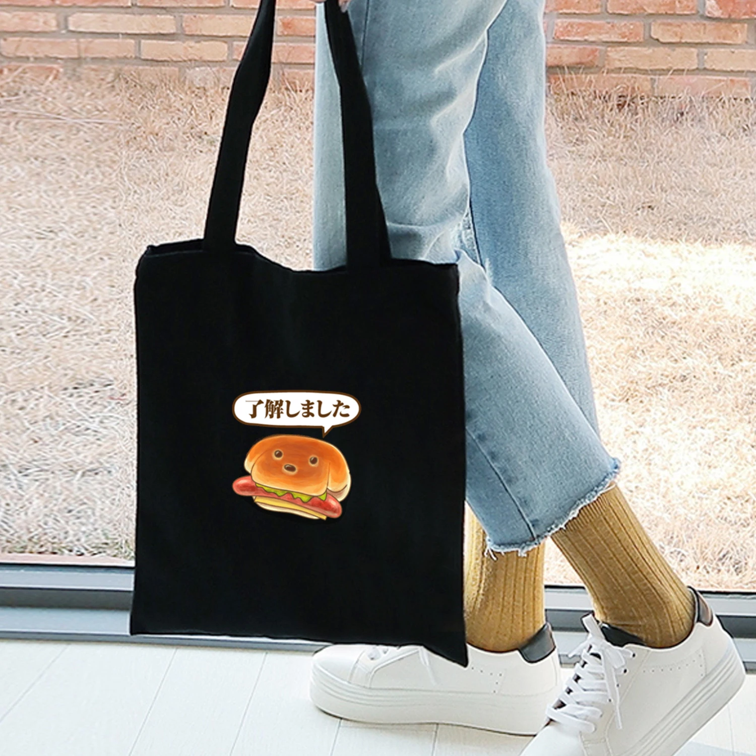 Японские особенности еда графический принт милый креативный хозяйственная сумка холщовая ткань многоразовая сумка для продуктов Большая складная эко сумка шоппер