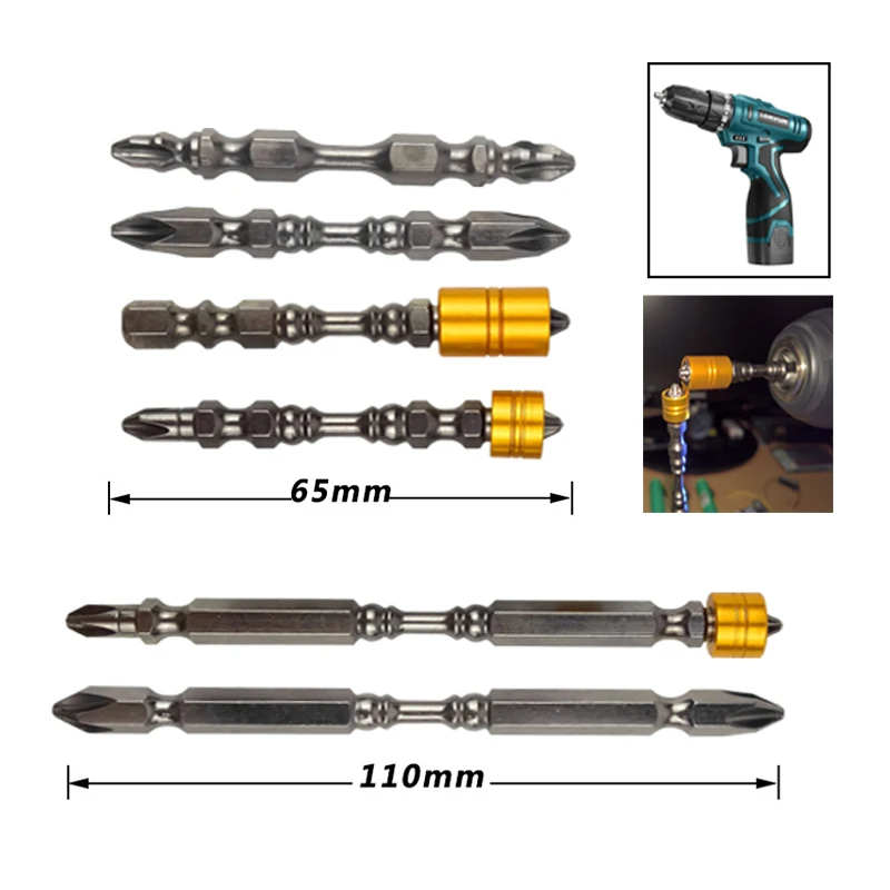 

Magnetic coil screwdriver electric extension bit set cross wind batch cape strong magnetic hand drill high strength cross