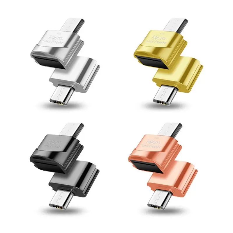 Micro USB 2,0 OTG телефон Micro SD/TF устройство для чтения карт памяти адаптер с цепочкой для samsung Xiaomi huawei Android телефон планшет ноутбук
