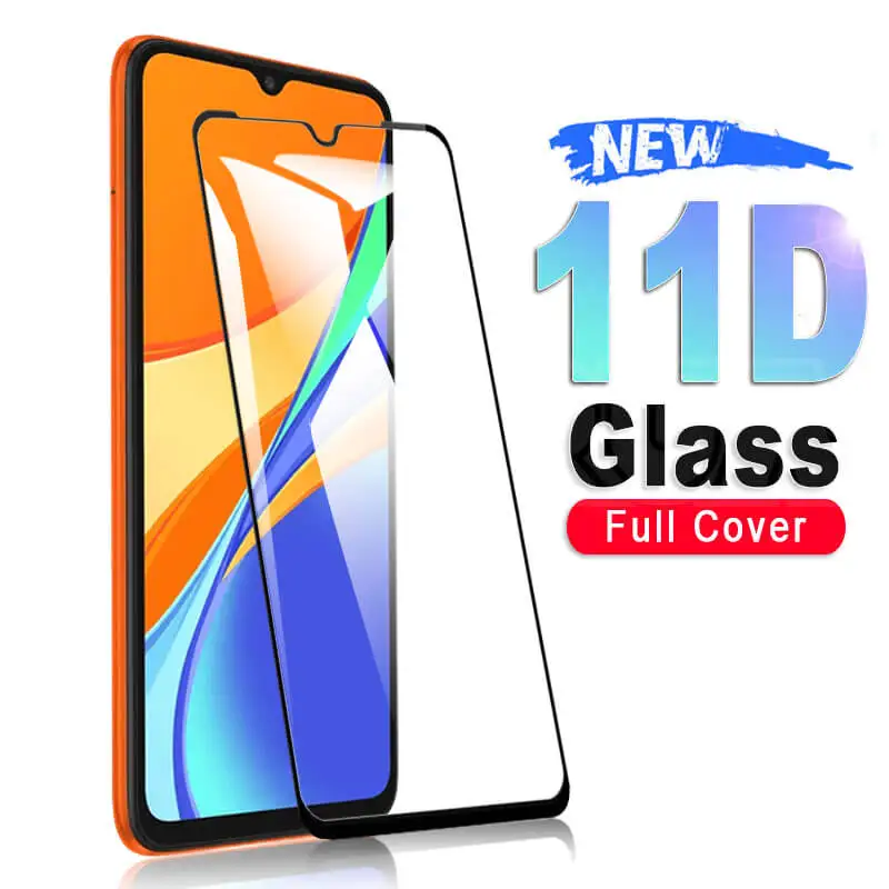 11D Защитное стекло для Xiaomi Redmi 9C полное покрытие Xaomi Xiomi защита экрана Redmi9C 9A C9 9 C