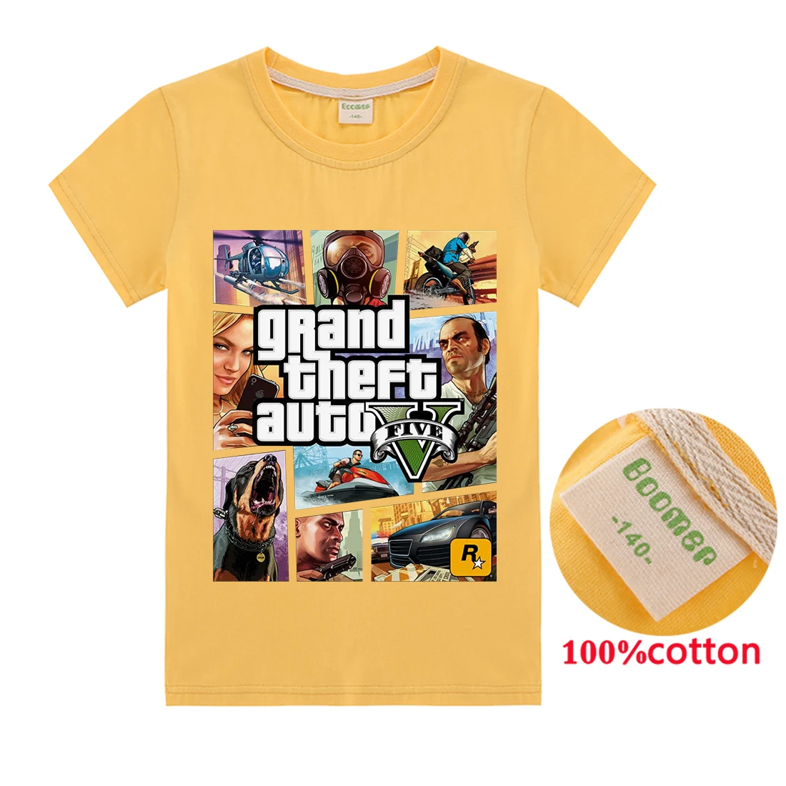 T1193 Коллекция года, детские футболки с рисунком «Grand Theft Auto Gta V 5» Детская футболка с изображением игры «GTA 5» футболки в уличном стиле, толстовки с капюшоном для мальчиков, свитер Одежда для девочек - Цвет: T1193