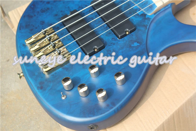 Suneye синяя глянцевая отделка электрическая бас-гитара 5 струн deOlivera стиль 5 струн электрическая бас-гитара на заказ DIY бас-гитара комплект
