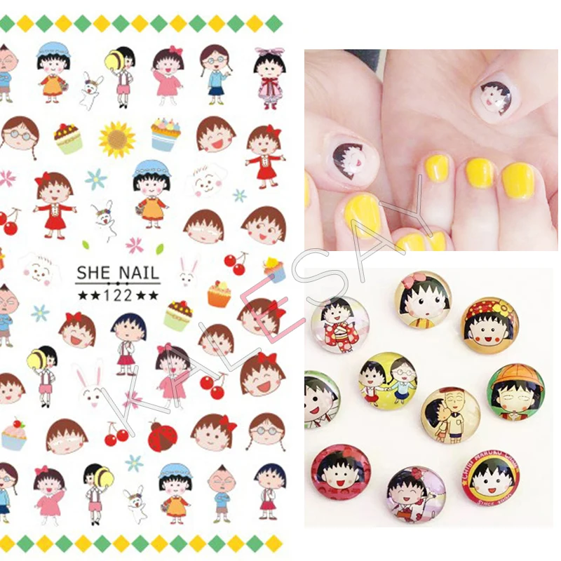 Популярные японские девушки наклейки для дизайна ногтей маникюра декоративные