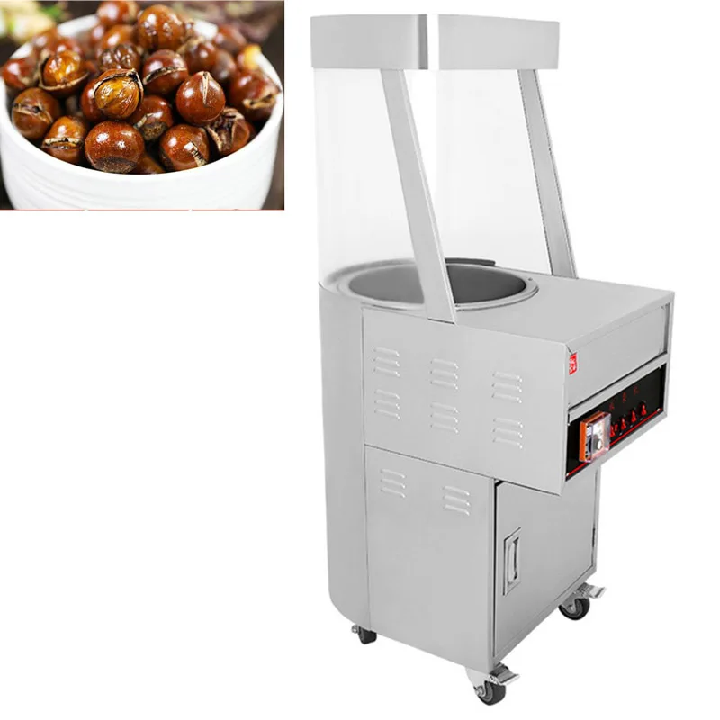 

220V Commercial Sugar Fried Chestnut Machine Single Head Vertical Multifunction Electro-Thermal Sugar Frieding Chestnut Machine