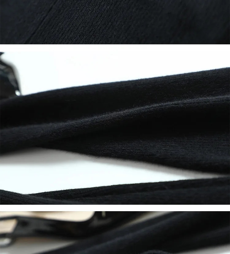 Ka sana Autumn Cashmere Wool Leggings Women's Slimming Knitted Thermal Cone Sunken Stripe High-waisted Stretch Pants Outer Wear