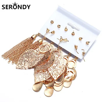 

Alloy Statement 6 Pairs/Set Boho Fashion Stud Earrings Set For Women 2020 New Trends Popular Jewelry Aesthetic Unusual ED10517