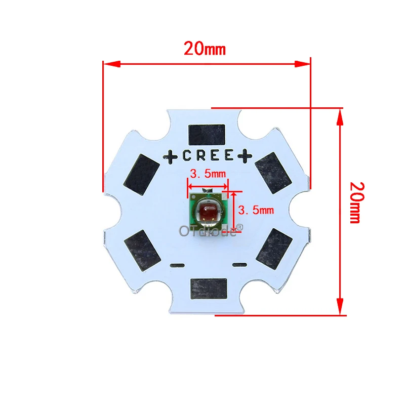 10 шт. 1 Вт-3 Вт Cree XPE XP-E красный цвет 3535 620-630nm 2,1-2,5 в 350-1000ма светодиодные бусины завод растут светодиодный излучатель лампа светильник