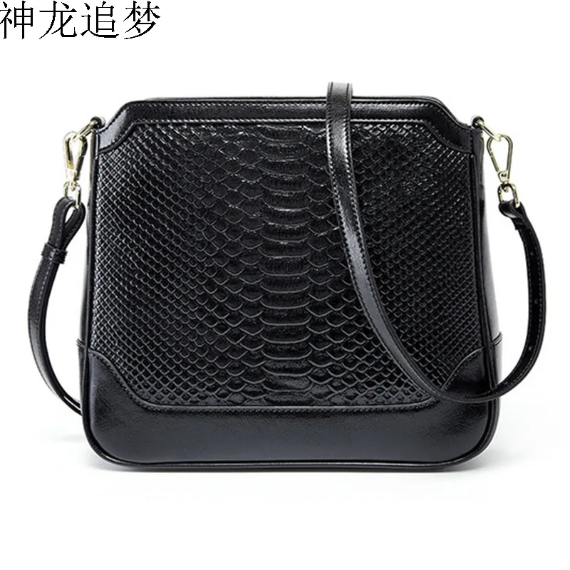 

Hot Sale Genuine leather Fashion Women Shoulder Bag Cowhide Crocodile Pattern Messenger bag Ladies Day Clutch bags