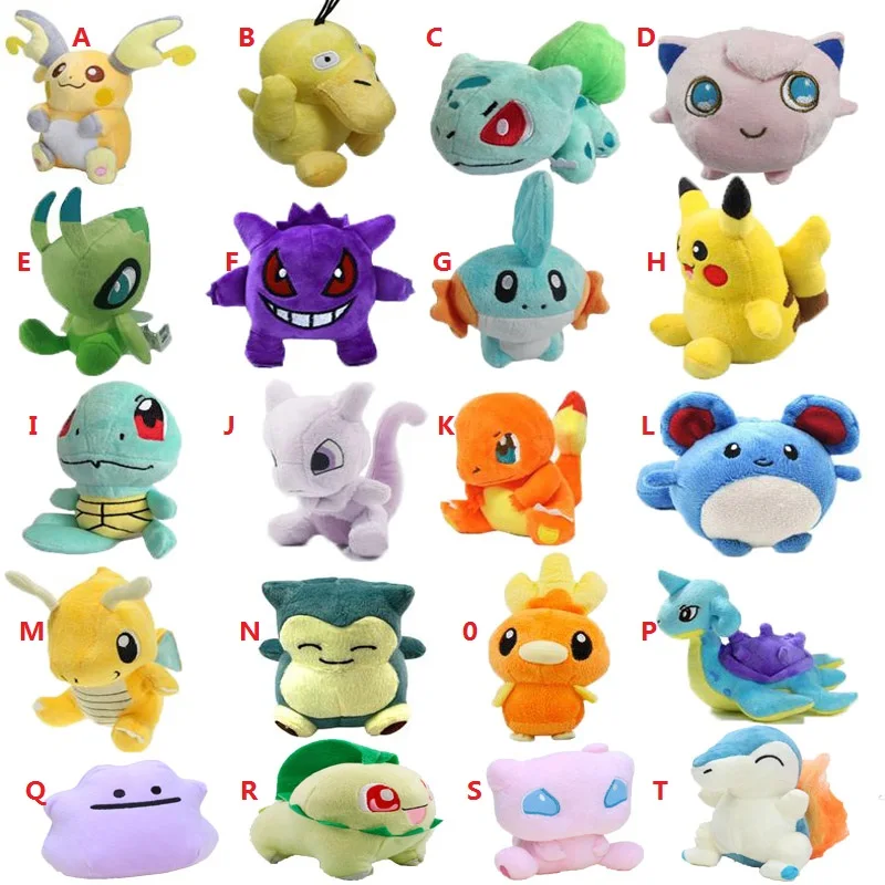 20 видов стилей плюшевые игрушки 12-18 см Peluche Pikachu Snorlax Charmander Mewtwo Dragonite милые мягкие