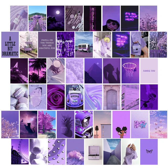 Purple E-Girl Wall Collage Kit - Aesthetic Decor