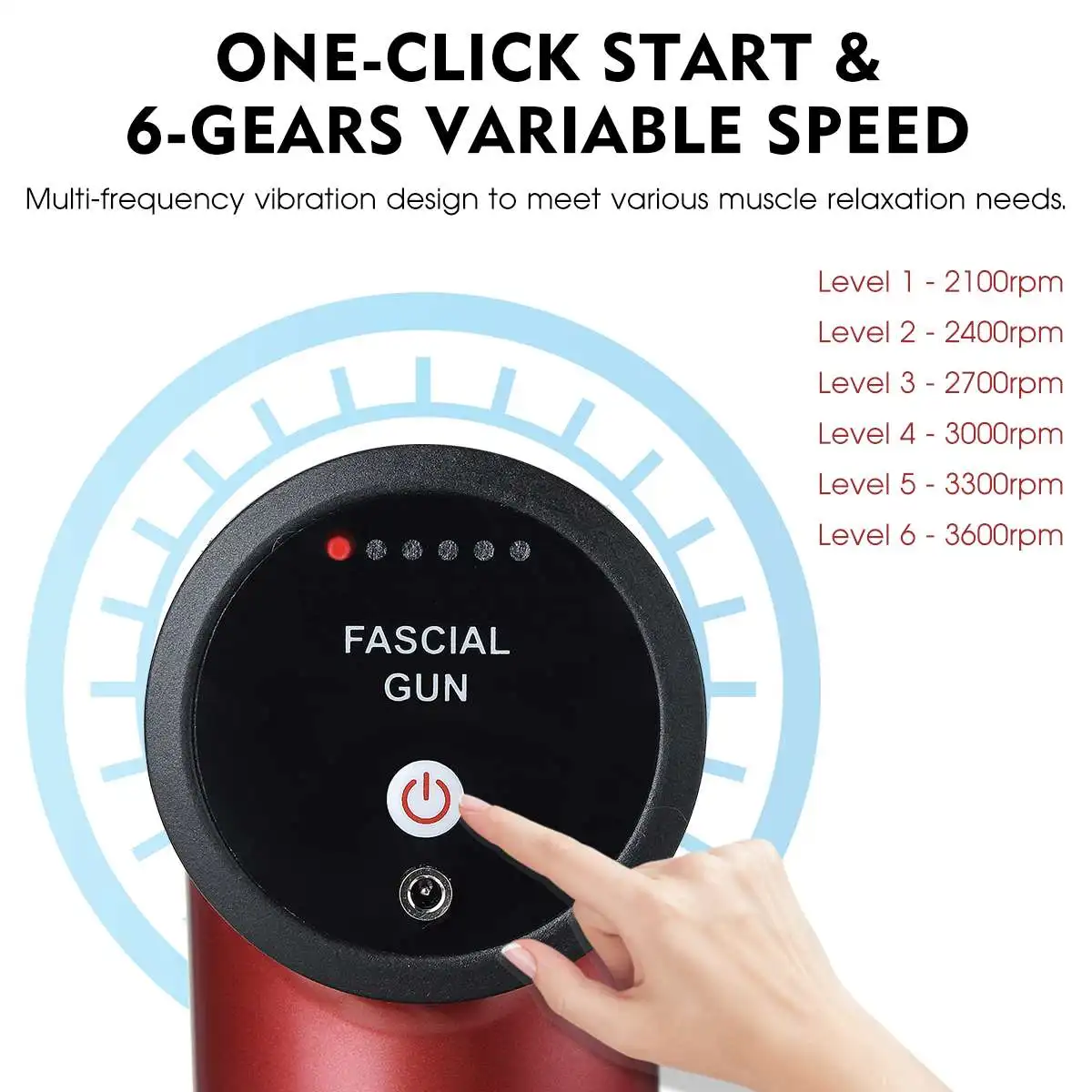 7 Head Fitness Massage Gun Deep Muscle Massager Body Neck Massage Exercising Slimming Muscle Pain Relief Relaxation  4200mAh