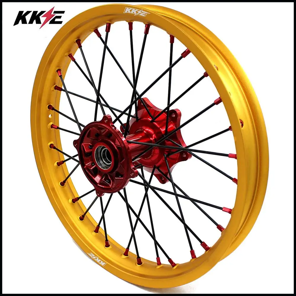 KKE 21& 19 литые диски Набор для Honda CRF250R 14-19 CRF450R 13-19 золотые Glm диски