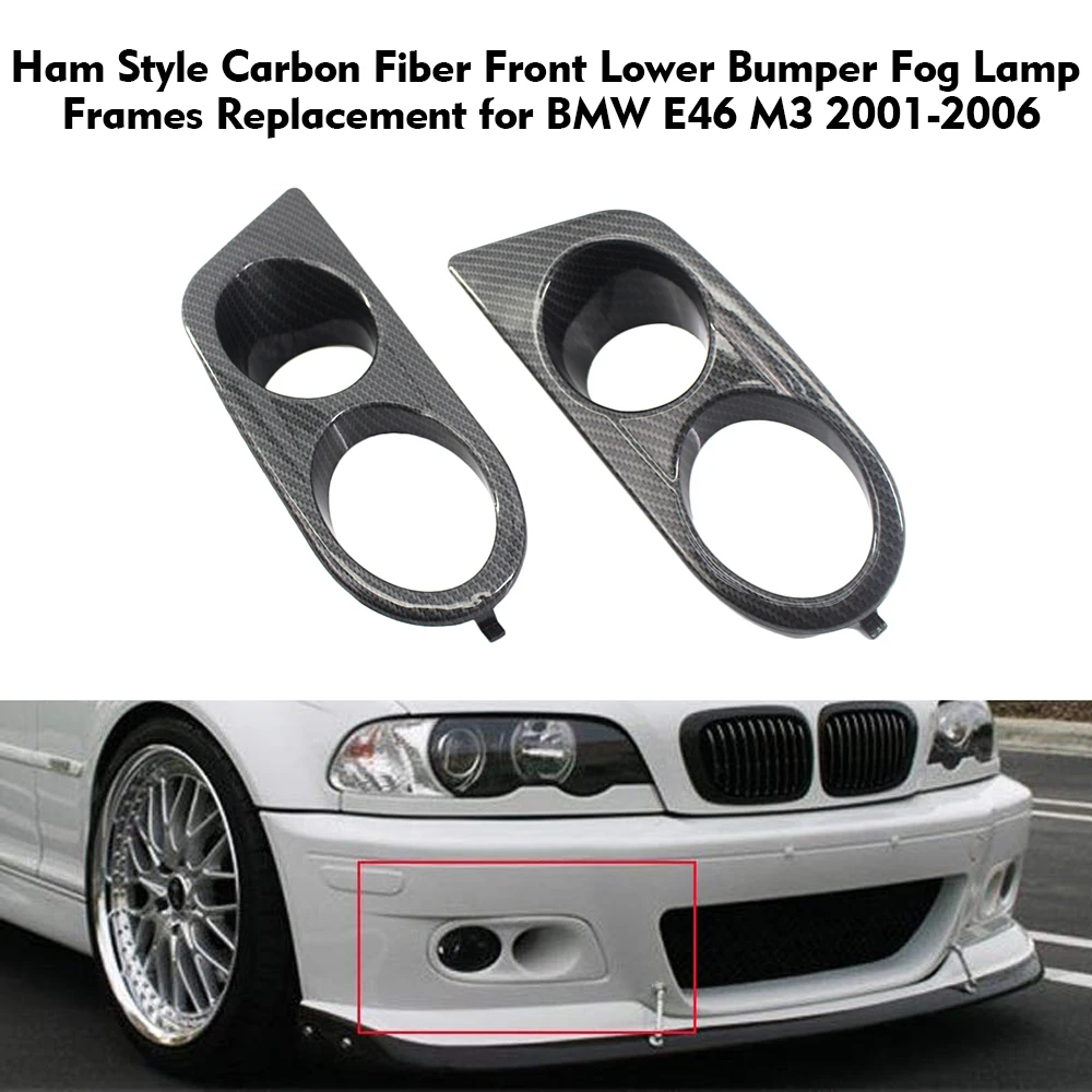2 шт. противотуманные фары из углеродного волокна для BMW E46 M3 2001 2006|Абажуры| |