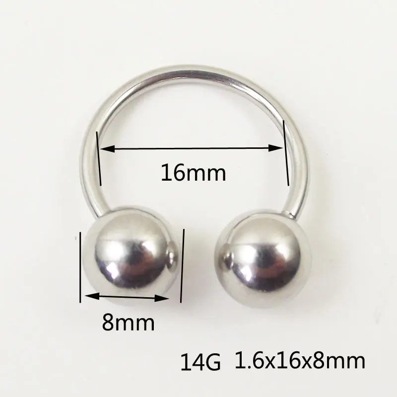 Piercing Jewelry Ear Piercing Body Jewelry Metal Jewelry Barbell Horseshoe Ring Eyebrow Banana Curved Tragus Ear Piercing PA Rings Nipple Bar Lips