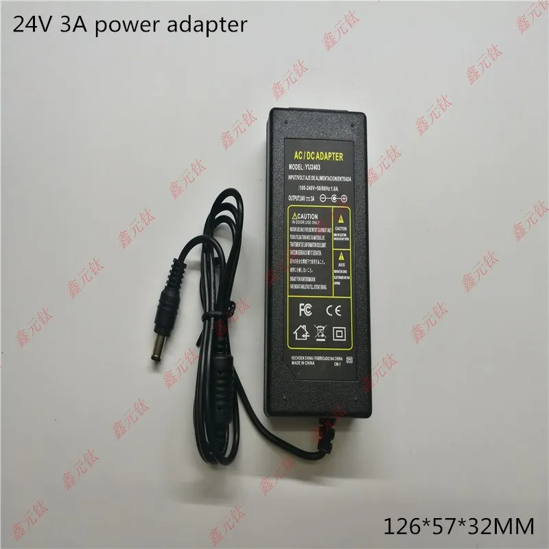 24v 3a адаптер питания 72W светодиодный трансформаторы полосы для электроприборов черный привод питания