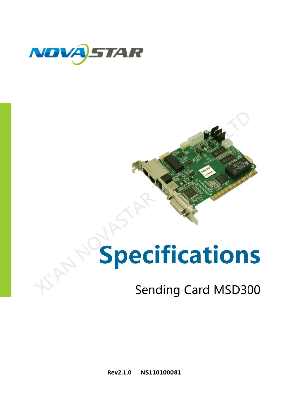 Sending Card MSD300 Specifications_00