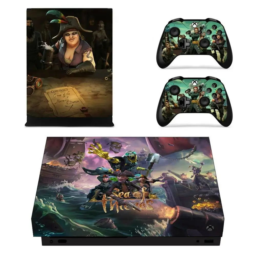 Морские воры наклейки s для Xbox One X виниловые наклейки на кожу Наклейки Обложка Pegatinas для Xbox one X консоли пульта дистанционного управления скины - Цвет: YSX1X0813