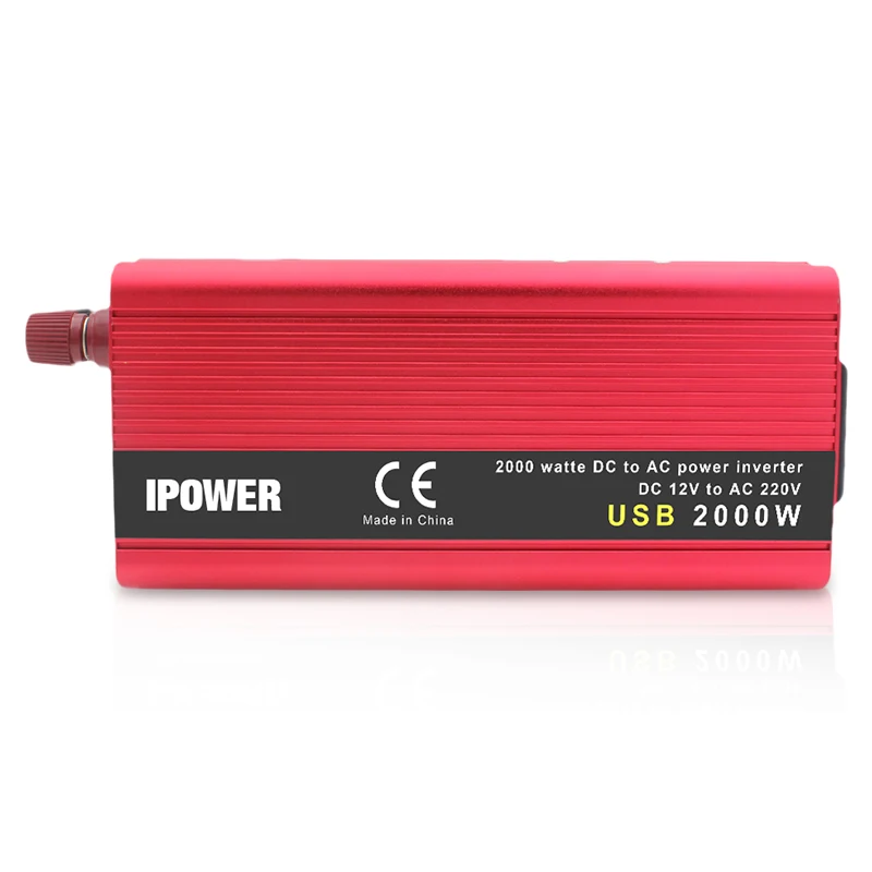 Модифицированный синусоидальный двойной USB 2000 Вт DC 12 В в AC 220 В портативный автомобильный инвертор зарядное устройство DC 12 В AC 220 адаптер конвертер