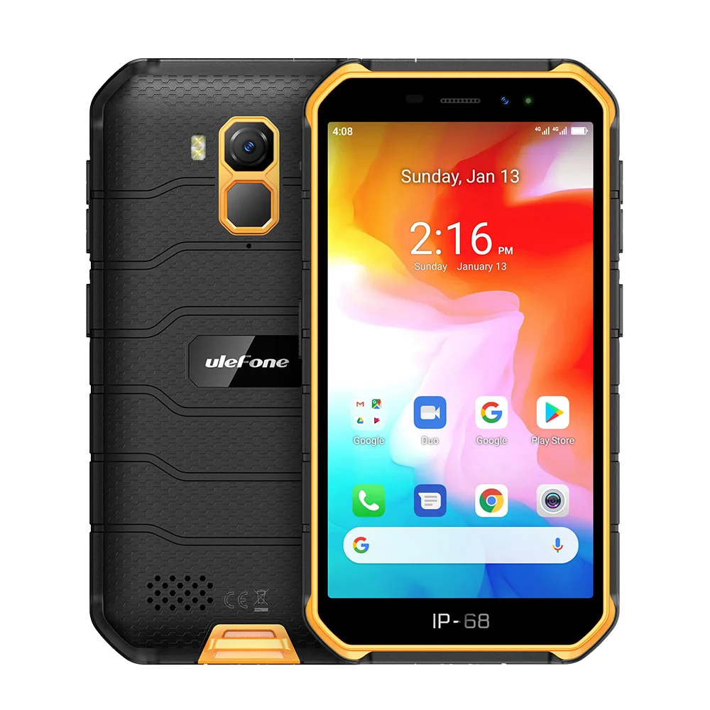 Ulefone Armor X7 Rugged Smartphone Android 10 Cell Phone 2GB RAM 16GB ROM IP68 Quad-core NFC 4G Mobile Phone free android cell phone Android Phones