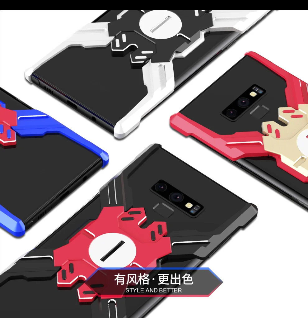 Герой Marvel элементы Алюминиевый металлический бампер чехол для samsung Galaxy Note 9 Note9 тонкий жесткий защитный чехол противоударный чехол