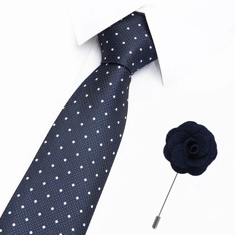 

New Classic 100% Silk Men's Dot Ties 7.5cm Neck Ties for Men Formal Business Luxury Wedding Party Neckties