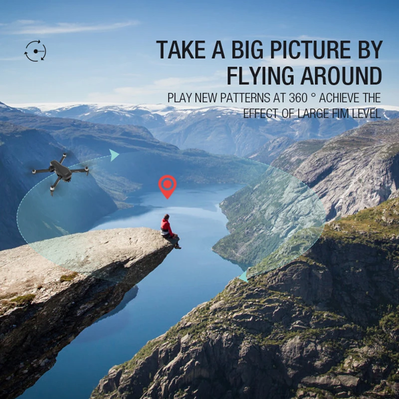 Dron 4K GPS Drone with 2-Axis Gimbal HD Camera Brushless Folding Quadcopter Follow Me RC Quadrocopt