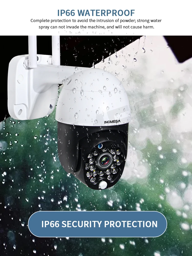 INQMEGA Cloud 2.4MP PTZ скоростная Купольная Wi-Fi камера для улицы с автоматическим отслеживанием ONVIF беспроводная камера для домашнего наблюдения ip-камера
