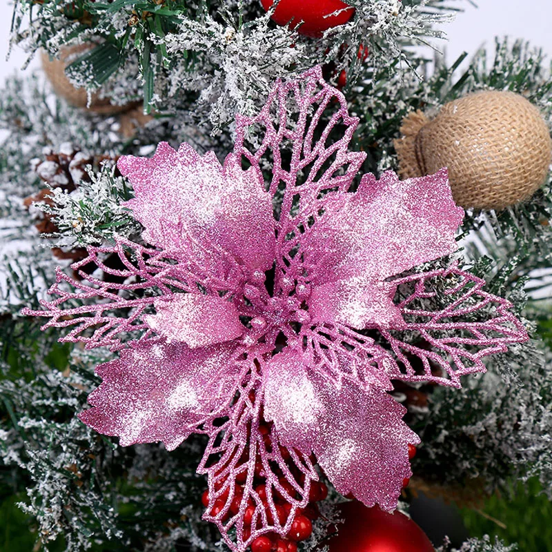 

16CM Artificial flowers Xmas tree decorations Christmas Home New Year Supply 1pcs
