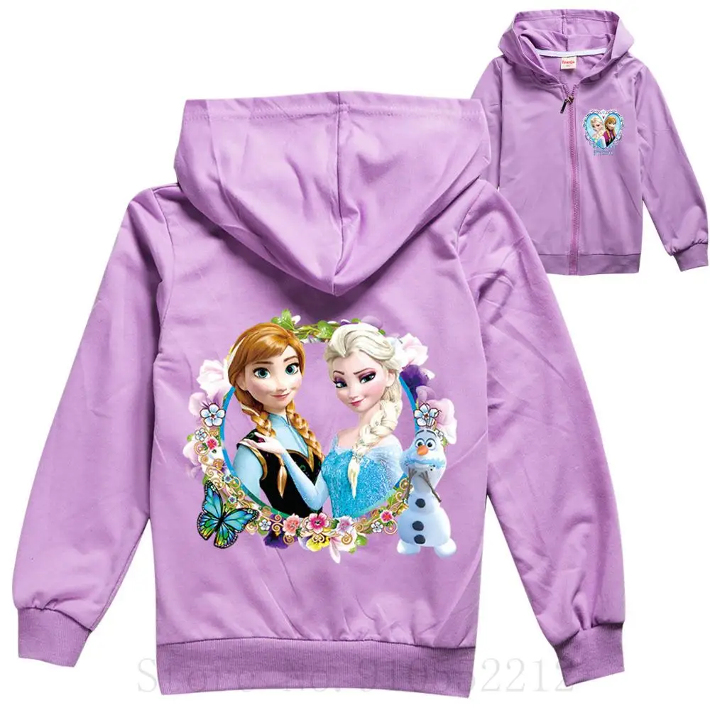 Disney Baby Girl's Jackets outerwear Frozen Elsa Anna Cartoon pattern Cotton Children girls coats for Autumn wear | Детская одежда