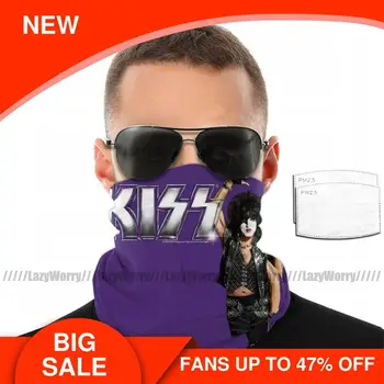 

Kiss Band Mouth Face Mask Starchild KISS Facial Mask with Filters Adult Kawai Funny Mask