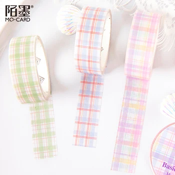 

1 Roll 3m Basic Lattice Colorful Washi Tape Deco Paper Tapes Child Gift Scrapbooking Kawaii Decorative Stationery Masking Tape