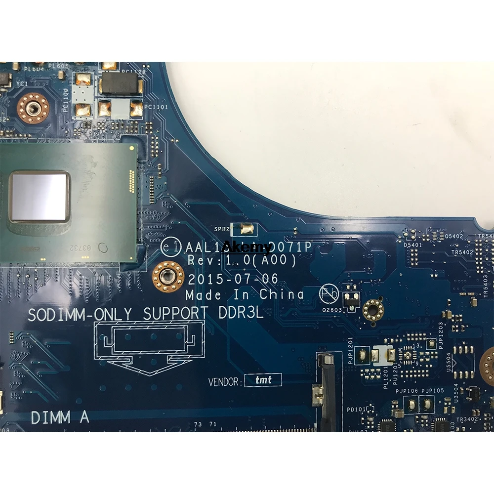 Для Dell Inspiron 15 5559 материнская плата для ноутбука AAL15 LA-D071P с i3-6100U материнская плата для процессора протестированная работа