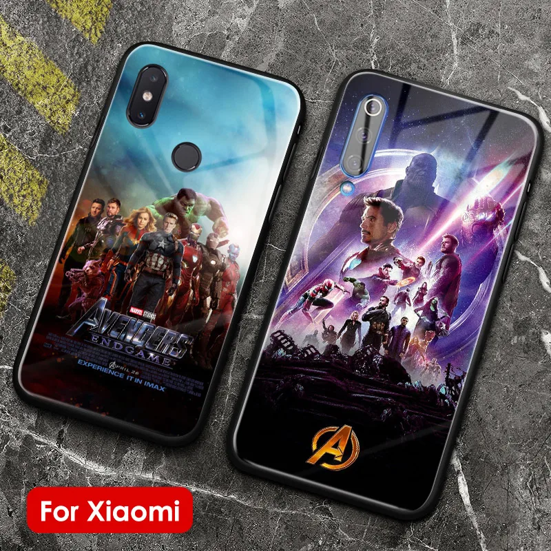

The Avenger 4 Endgame MCU soft silicone glass phone case cover shell for Xiaomi Mi 8 9 SE Mix 2 2s 3 RedMi Note 5 6 7 8 Pro